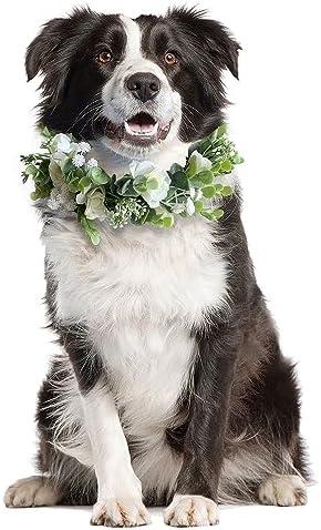 Sysmashing Dog Wedding Collar - Rose Flower Crown, Flower Crown for Weddings, Pet Photo Prop Sysmashing Dog Wedding Collar - Rose Flower Crown, Flower Crown for Weddings, Pet Photo Prop