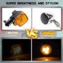 Universal Chrome Front Bullet LED Turn Signals 12V Motorcycle Switchback Turn Signal Lights Running Light Compatible with Honda CB1100 Harley XL883 Yamaha Indian Triumph Kawasaki Chopper
