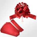 Zonon Big Car Bow Giant Car Bow with 20 ft Ribbon for Large Gift Wrapping New Houses Huge Present Birthday Christmas Decor(25 Inch,Glossy Red)