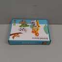 Wooden Animal Stacking Puzzle Toy, Educational Balancing Activity Toy for Kids, Wooden Zoo Animal Building Blocks Stacker & Bag, Stacking and Balance Toys for Toddlers 2-4 Years