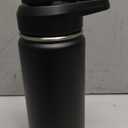 Fijinhom 18 oz Insulated Water Bottle with Handle, 304 Stainless Steel Water Bottles with Wide Mouth, Double Wall Vacuum Sports Water Bottle, BPA Free, Keep Cold and Hot, Black