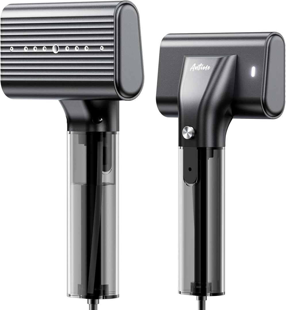 Hand Steamer for Clothes, 1200W Portable Travel Steamer & Iron 2 in 1, 100ML Large Water Tank, 10s Fast Heat Up, 10mins Continuously Steaming Garment Steamer for Travel, Home Use (110-120V)