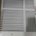 HVAC Premium 14" X 14" 3-Way AIR Supply Grille - Vent Cover & Diffuser - Flat Stamped Face - White [Outer Dimensions: 15.75"w X 15.75"h]