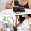 2 x Typecase Phone Grip: Rotatable Ultra Thin Cell Phone Ring Holder for Magnetic Car Mount, Adjustable Finger Ring Kickstand Compatible with Cellphones Magnetic Tablets Accessories - Black