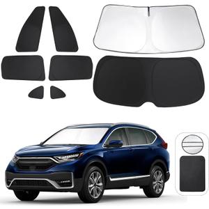 TINGLU Window Shades for Honda CR-V CRV 2017-2022 Accessories Car Side Full Windows Rear Triangular Windshield Sun Shade Sun UV Rays & Privacy Protection for Camping,Napping,and Relaxing 8PCS