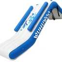 WUHUWOO Pontoon Waterfall Slide, Inflatable Pontoon Boat Water Slide for Kids Backyard Pool Sea