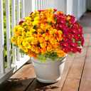 12 Bundles Artificial Daisies Flowers Outdoor Fake Plants Fake Foliage Greenery Faux Plants for Graves Hanging Outside Planter Window Box Wedding Decoration