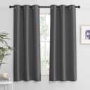 RYB HOME Grey Blackout Curtains 63 inches Length 2 Panels Set, Heavy Duty Solid Curtains Drapes Room Darkening Privcay Window Treatment for Bedroom Closet Bathroom, 42 inch Width x 63 inch Length (42"W x 63"L (Pack of 2))