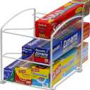 Simple Houseware Kitchen Wrap Organizer Rack, White (1 Pack)
