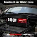 5000 Watt Power Inverter 12v to 110V/120V Converter Peak Power 10000W with 3 AC Outlets,1 USB Port, Remote Controller & LCD Screen DC to AC Inverter for RV Camping Off-Grid Solar Inverter Systems