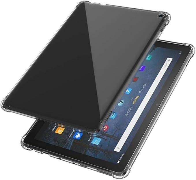 Tablet Clear Flexible Case for Amazon Kindle Fire HD 10 5th 7th 9th Generation(2015 2017 2019 Release),Ultra Slim TPU Soft Transparent Cover for (Kindle Fire HD10 5th 7th 9th Gen 2015/17/19)
