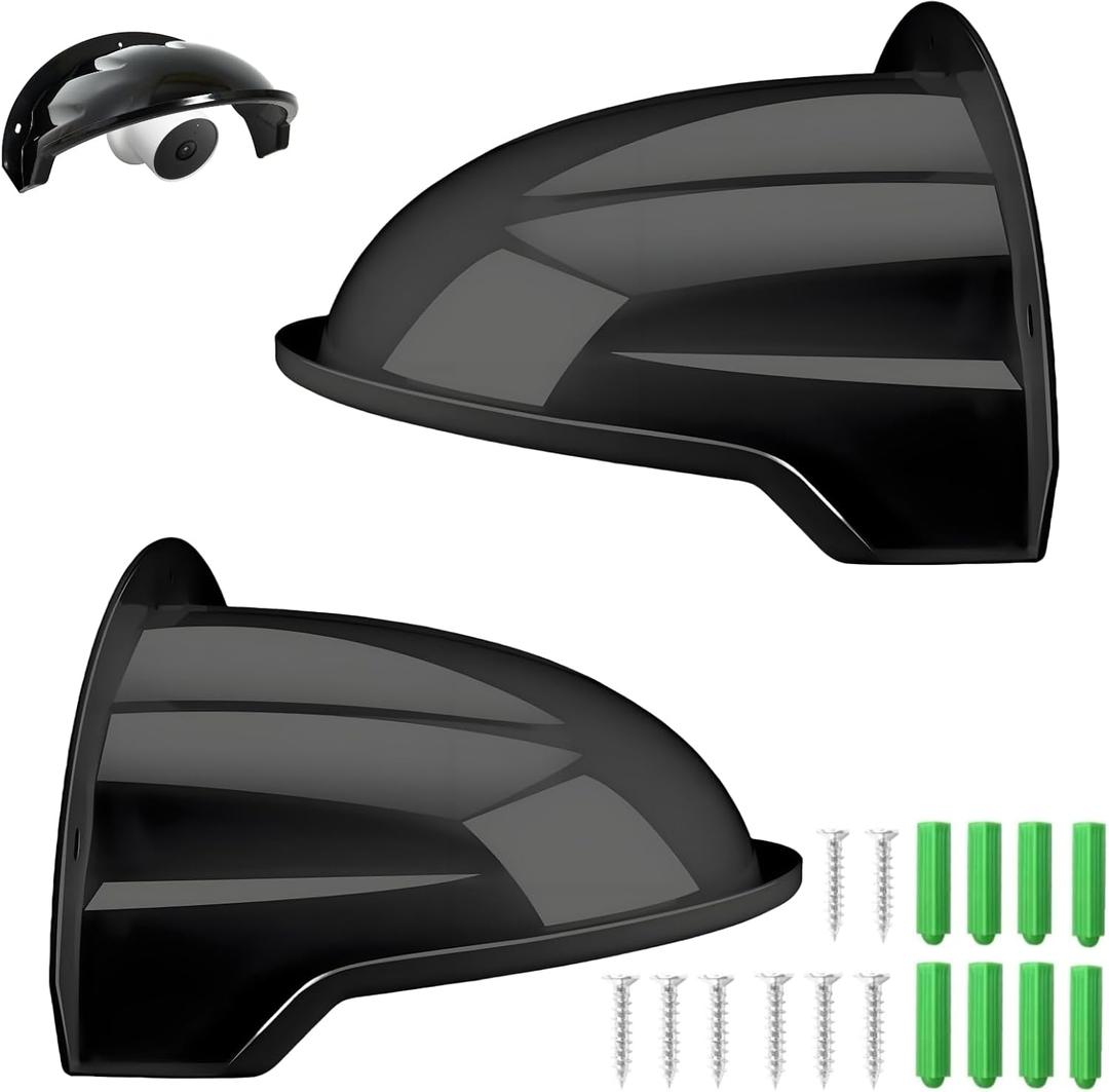 2-Set Outdoor CCTV Security Camera Top Cover, Sun Rain Shade Cover Shield Protective Roof for CCTV Surveillance Camera Hikvision/Nest/Ring/Arlo/Dome/Bullet