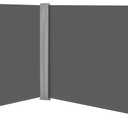 Yaheetech 236 x 71in Double Side Awning, Patio Retractable Side Screen Awning, Privacy Divider Screen w/ 220g/m Polyester, Waterproof & UV-Resistant for Courtyard, Roof Terrace - Dark Gray