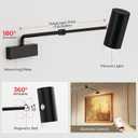 PESUTEN Battery Operated Picture Light, Adjustable Length Wireless Art Light for Paintings CCT Dimmable Rechargeable Picture Light with Remote Control for Gallery Reading Dartboard Bathroom 2PCS