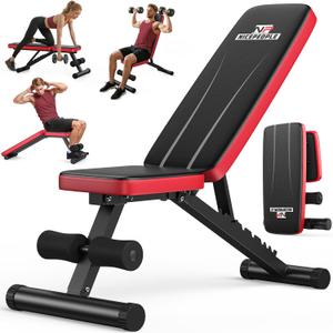 NICEPEOPLE Adjustable Weight Bench for Home Gym, 660LBS Capacity Workout Bench with 8 Backrests for Chest Shoulders Arms, Compact and Foldable Strength Bench for Small Space Apartment Room, XL