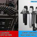 Multi Microphone Holder, Up to 8 Mics, Ideal Mics Holder for Stage Organization and Display, with 3/8"-16 Threaded Adapter, Aluminum, Black
