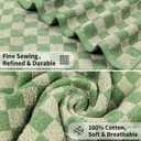 CinGiiCo Checkered Bath Towels Set of 6 Large, 600GSM, 100% Cotton Shower Towels * 2 (55 * 28 in), Hand Towels * 4 (29 * 14 in),Towels for BathroomPoolHotel, Spa (Checkered Dark Green)