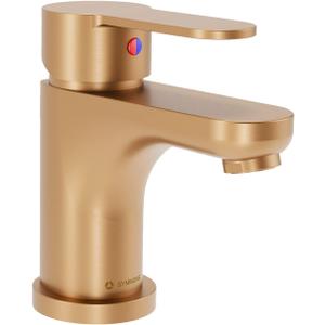 Symmons Identity Single Hole Single Handle Bathroom Faucet with Push Pop Drain in Brushed Bronze (1.0 GPM)