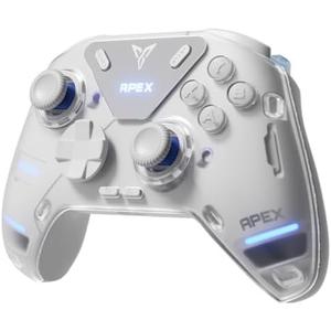 FLYDIGI APEX 4 Wireless PC Controller Forceflex Joystick Forceadapt Trigger 1000Hz Report Rate Full-Color LCD Display 1500mAh Battery Stereo Vibration PC/Switch/Switch2/TV/Android/Laptop