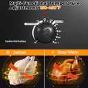 26 Quart Electric Roaster Oven with Visible & Self-Basting Lid, Large Turkey Roaster with Defrost Warm Function, Adjustable Temperature, Removable Pan Rack, Stainless Steel, Black, 26QT