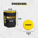 Kan Jam Foldable Travel Disc Toss Game - Black & Yellow, Standard, Nylon - Portable All-Weather Beach Games - Built-in Scoring for Tailgate Essentials - Easy Setup for Yard Fun