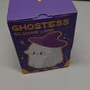 Halloween Ghost Night Light for Kids, Cute Soft Silicone Nursery Bedside Touch Lamp with 3 Levels of Brightness Dimmable, 30 Min Timer, USB Rechargeable, Use for Bedroom Office Desk Deco (Purple)