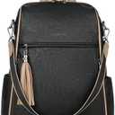 FADEON Leather Backpack Purse for Women Designer Travel Backpack Purses PU Fashion Ladies Shoulder Bag with Tassel