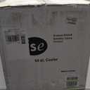 FSE Hard-Sided 54 Qt. / 80 Can Metal Cooler, Two-Tone Gray Camo and Black, Durable Outdoor Beverage Cooler with Latch Closure, Plastic Lining, Side Handles, Portable Tailgating and Camping Ice Chest (Red)