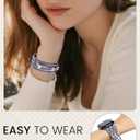 Newlibery Beaded Bracelet Compatible with Apple Watch Band 41mm 38mm 44mm 42mm 45mm 46mm 49mm Women Boho Braided Solo Loop Nylon Stretchy Dressy Strap for iWatch Serie11/10/9/8/7/6/5/4 SE 3/2/1 Ultra