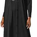 Jessica London Women's Plus Size 2-Piece Stretch Knit Duster Set, Black, XL