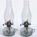 2 5/8 Inch 7.75 Inch Clear Glass Oil Lamp Chimney for Rayo & Central Draft Burners on Vintage and Antique Style Globes Fixture Replacement Globes & Shades