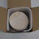 GOH DODD Coasters for Drinks Set of 6, Absorbent Marble Style Ceramic Coaster Cup Coasters Tabletop Protection Home Decor with Metal Holder for Housewarming Gifts Wedding Party, Beige, Round, 4 Inch