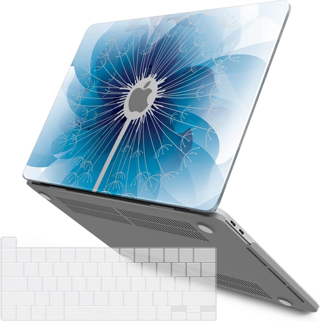 IBENZER Compatible with 2024 2023 M2 MacBook Pro 13 Inch Case 2024-2016 M1 A2338 A2289 A2251 A2159 A1989 A1706 A1708, Hard Shell Case & Keyboard Cover for Mac Pro 13, Dandelion, T13PGY+1