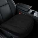 wuyaoyao Leather Car Seat Bottom Covers, Anti-Slip Front Seat Covers for Car, Auto Seat Cover Cushion Pad, Full Wrap Bottom Auto Seat Protector with Pocket Suitable for Most Vehicles (Black)