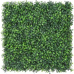 Sunnyglade 12 Pieces 20"x 20" Artificial Boxwood Panels Topiary Hedge Plant, Privacy Hedge Screen Sun Protected Suitable for Outdoor, Indoor, Garden, Fence, Backyard and Decor (12PCS)