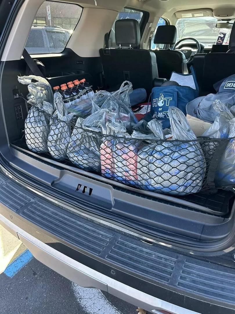 Rear Trunk Organizer Cargo Net,  Envelope Style Cargo Net for SUV–Premium Mesh Car Trunk Organizer Vehicle Carrier Storage,   45×20 Inch