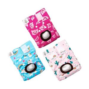 CuteBone Dog Diapers Female Washable Small Medium Large 3 Pack Reusable Doggie Diapers Puppy Period Pants for Doggy Heat Cycle Peeing D31L