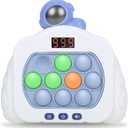 Quick Push Pop Fidget Toys for Kids & Adults, 12 Game Modes Upgraded Light Up Fast Push Bubble Handheld Toy, Stress Relief & Party Favors, Christmas & Birthday Gifts for 3-12 (Astronaut)