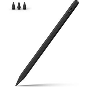 Stylus Pen for iPad, 13 mins Fast Charge Stylus with Palm Rejection, Tilt Sensitivity, Compatible with 2018-2024 iPad Air 3/4/5/6, iPad mini 5/6, iPad 6/7/8/9/10, iPad Pro 11"/12.9"/M4 (Black)