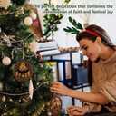 Yelsky Jesus Christmas Decorations, Nativity Ornaments, 2pcs Circle Nativity Set, Wooden Christma Ornaments-Christian Decor, Christmas Crafts for Kids Family Friends Christian Religious Tree Ornaments