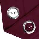 LEMOMO Burgundy Red Thermal Blackout Curtains/52 x 84 Inch/Set of 2 Panels Room Darkening Curtains for Bedroom