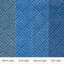 EMME Fleece Blanket, 3D Jacquard Throw Blanket for Couch and Bed, Soft Cozy and Fluffy Blankets Lightweight Luxury Flannel with Waffle Design (Navy Blue, 50" x 60")