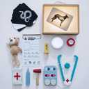 Macabaka Doctor Kit for Toddlers 3-5, Pet Vet Pretend Play Toys for Kids, with X-Ray, Wooden Light Box, Medical Tools, STEM Educational Montessori Toys