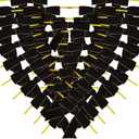 50pcs 3-1/2" Metallic Gold Edge Black Satin Ribbon Bows for Packing Decoration Black Bows for Fathers Day 4th of July Gift Packaging (3.5“-Black)
