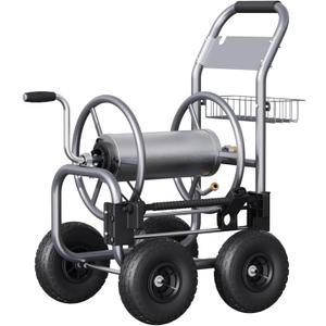 Giraffe Tools Garden Hose Reel Cart with Wheels,250FT 5/8" Hose Capacity,  Extra Large