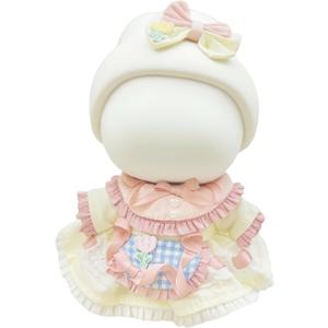 17cm Doll Clothes Designer Set NO Doll-European Style Dress with Butterfly Hairpin Standing Original OutfitsYellow & Pink