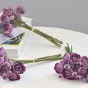 3 Bunch Ranunculus Artificial Flower Faux Peonies Silk Fake Flowers for Decoration DIY Bridal Bouquet Table Centerpieces Floral Arrangement (Purple)