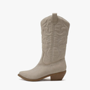 Soda Red Reno Western Cowboy Pointed Toe Knee High Pull On Tabs Boots All-White 8.0M