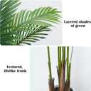 5FT Artificial Palm Tree with Thickened and Sturdy Planter, Fake Plants with Dense Foliage and Natural Colors, Faux Plant for Home Office Living Room Decor Indoor