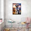 UPABLUNSO Diamond Painting Kits, 5D Wirehaired Pointing Griffon Diamond Art Kits, Dog Full Drill for Adults Beginner, Animals Diamond Painting Kits Perfect for Home Wall Decor 12x16 inch